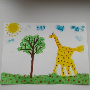 Ладошковая игра " Жираф"