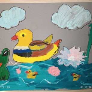 Уточка с утятами