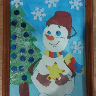 Снеговик спешит на праздник