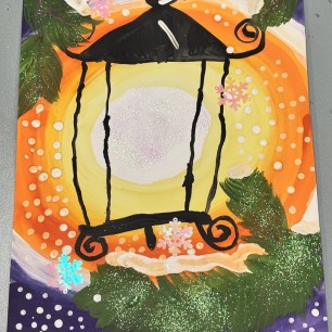 Ночь.  Улица. Фонарь.