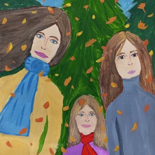 С мамой на прогулке