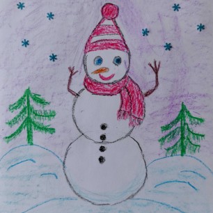 Весёлый снеговик