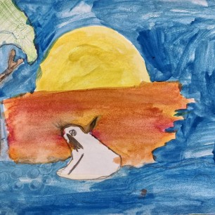 Зайчик на закате