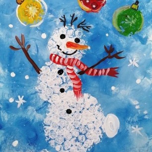 Весёлый снеговик