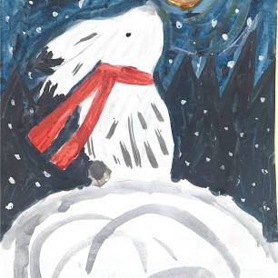 Заяц в лесу