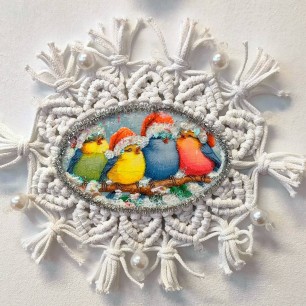 Панно "Зимние певцы"