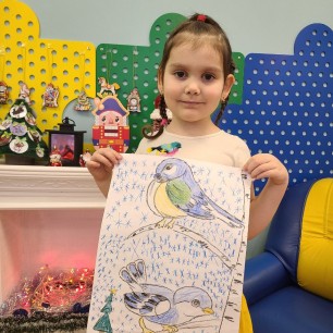 Синички на веточке