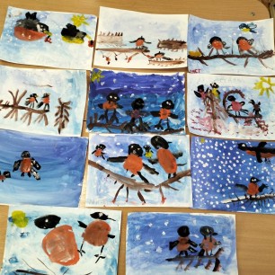 Снегири прилетели