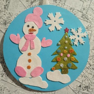 "СНЕГОВИК В ОЖИДАНИИ ПРАЗДНИКА"