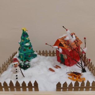 "Снеговик встречает гостей"