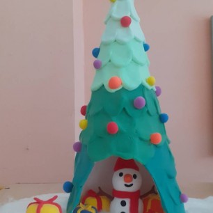 Новый год и снеговик