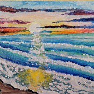 "Закат на морском побережье"