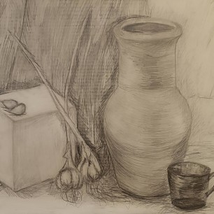 Натюрморт с чесноком