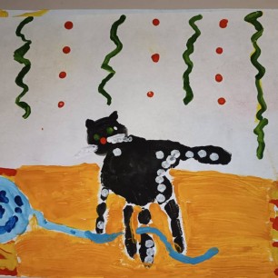 Кошка Даша нитки путала, никак не распутала.