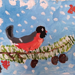 Зимняя птичка