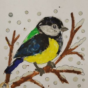 Синичка на ветке