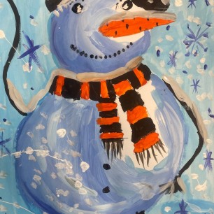 Веселый снеговик