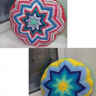 Интерьерная подушка в технике артишок