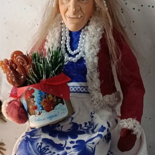 Елочная игрушка "Баба - Яга"