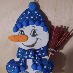 Брелок-снеговичок