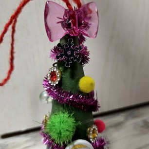 Новогодняя игрушка "елочка желаний"