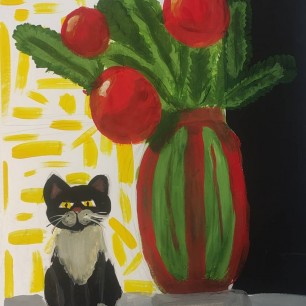 Новогодняя ваза