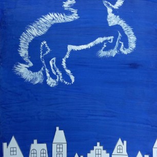 "На небе - символ года, Огненная лошадь!""