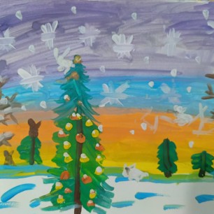 "Ёлочка зимой"