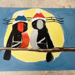 Веселые снегири