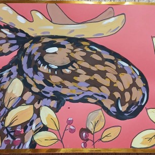 Лось в осеннем лесу