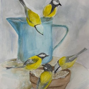 Синицы зимой