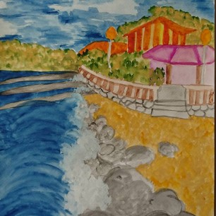 Набережная пгт Приморский. Осень.