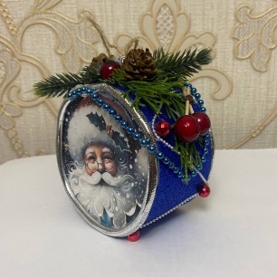 Поделка "новогодняя игрушка -барабан"