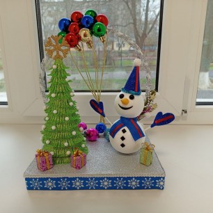 " Снеговик спешит к нам в гости"