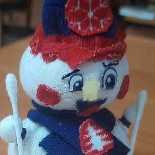 " Снеговик лыжник"