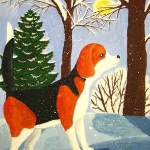 "Прогулка по свежевыпавшему снегу"