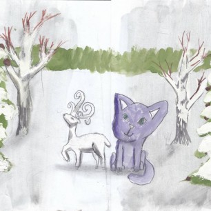 Встреча в зимнем лесу