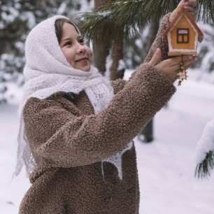 Берестяная игрушка "Домик"