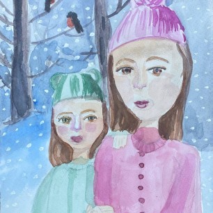 Зима в лесу.