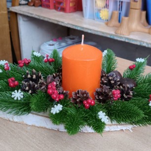 Новогодний подсвечник