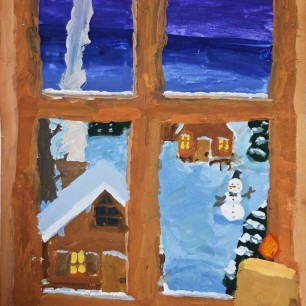 Вид из окна в деревне