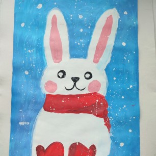 "Заяц в снегу"