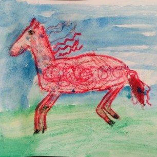 Красная лошадь