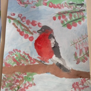 " Красногрудый снегирек"