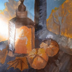 Натюрморт с фонарем