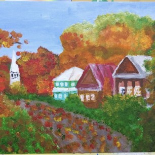 Хорошо в деревне осенью