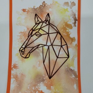 Вышивка на акварели