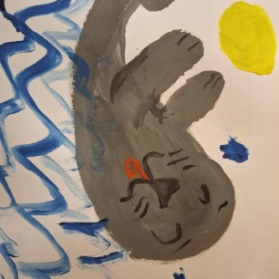 Серебристый пловец