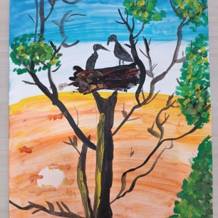 Аисты в гнезде