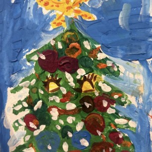 Сказочная праздничная елочка